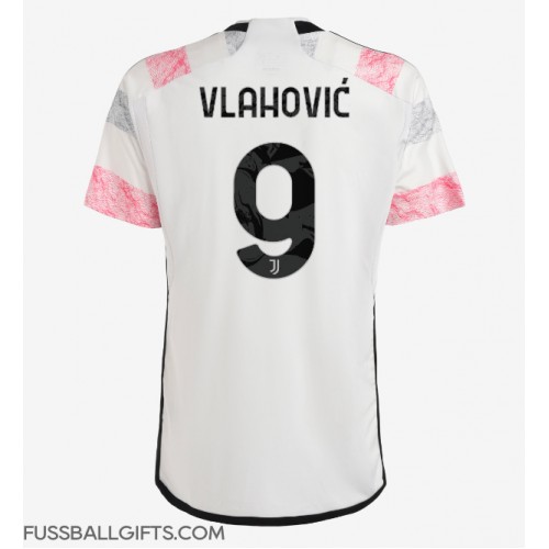 Juventus Dusan Vlahovic #9 Fußballbekleidung Auswärtstrikot 2023-24 Kurzarm